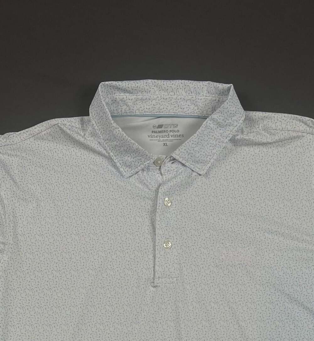 vineyard vines OTG Palmero Polo Valspar Championship Golf Shirt Men Size XL Whit